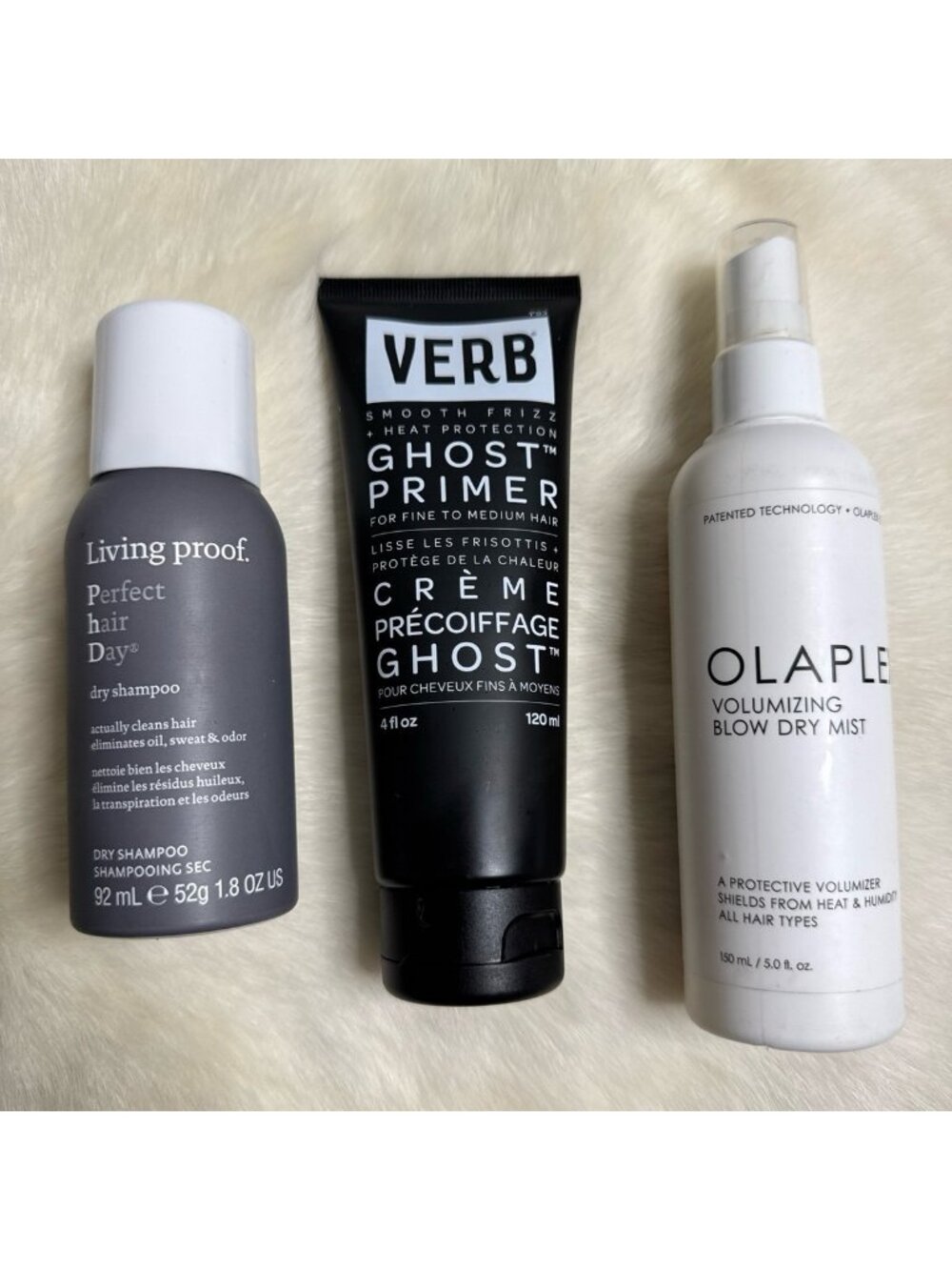 Living Proof Verb Ghost Primer Olaplex Spray Hair Styling Products Bundle